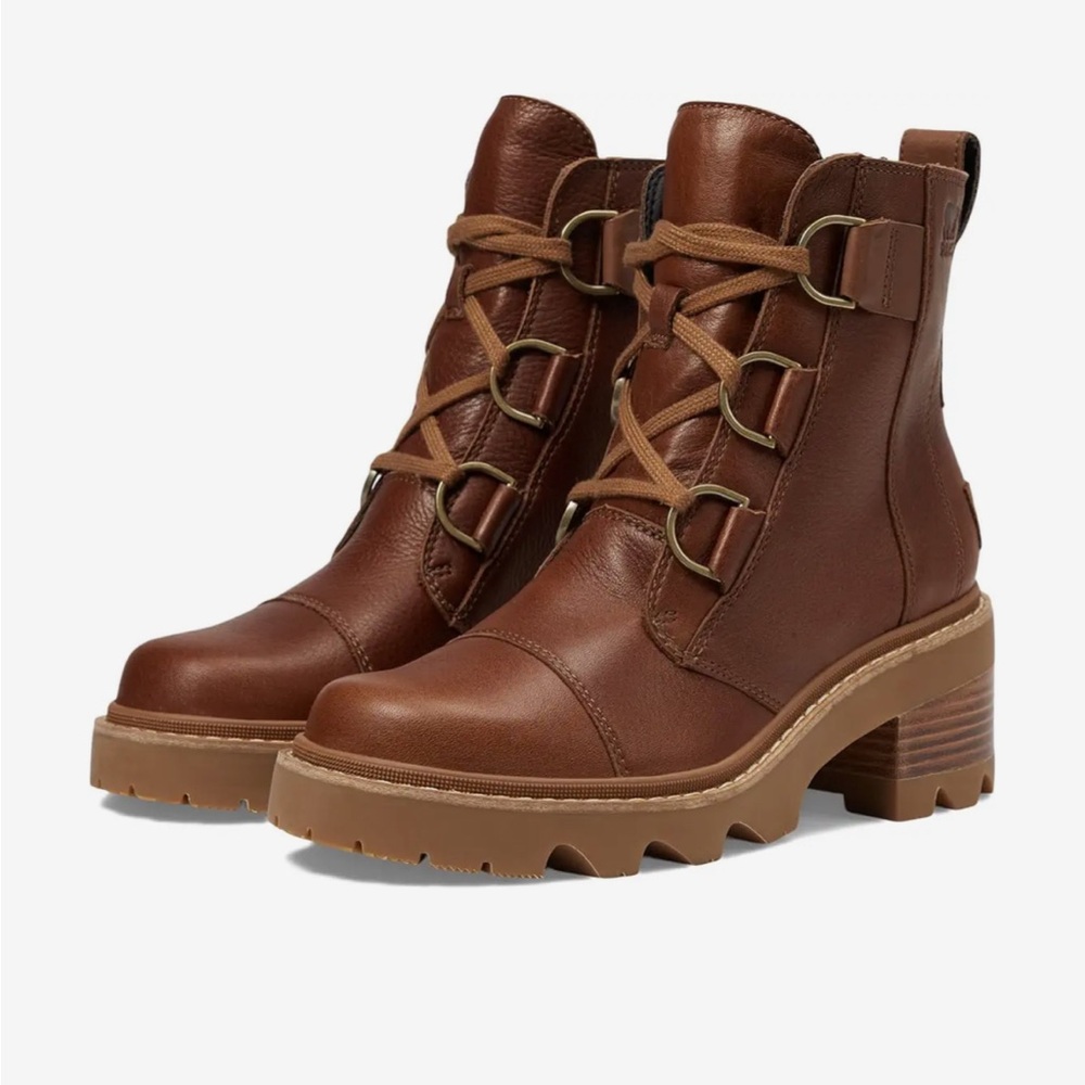 Sorel Brown Lace Up Boots with Rugged Design